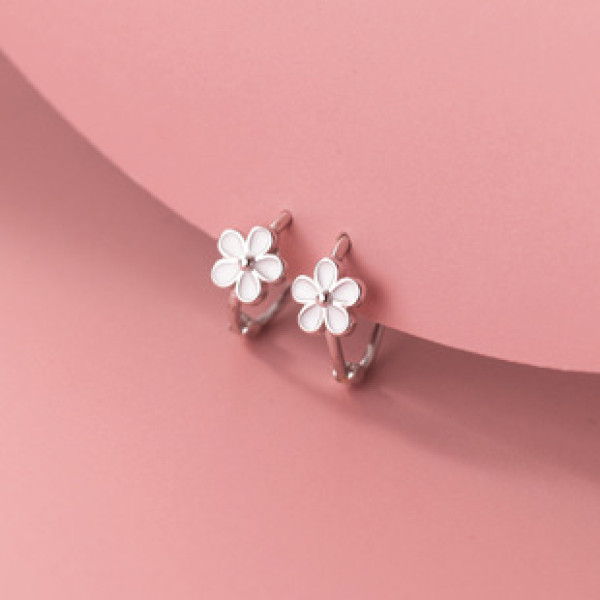 A37929 s925 sterling silver flower trendy design earrings