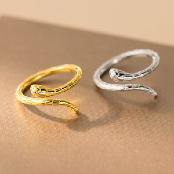 A45738 s925 sterling silver trendy sweet serpent ring