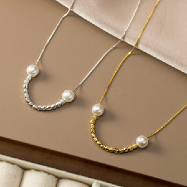 A43550 s925 sterling silver dainty trendy sweet unique necklace