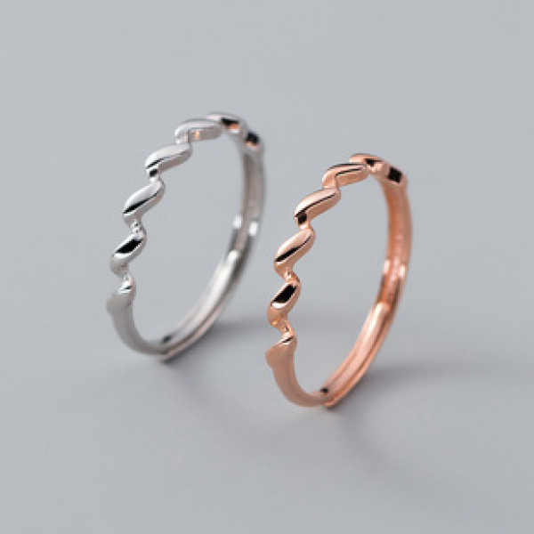 A39820 s925 sterling silver weave design sweet elegant ring