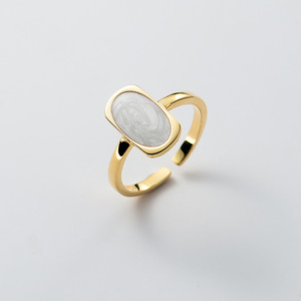 A39264 s925 sterling silver oval design elegant geometric ring