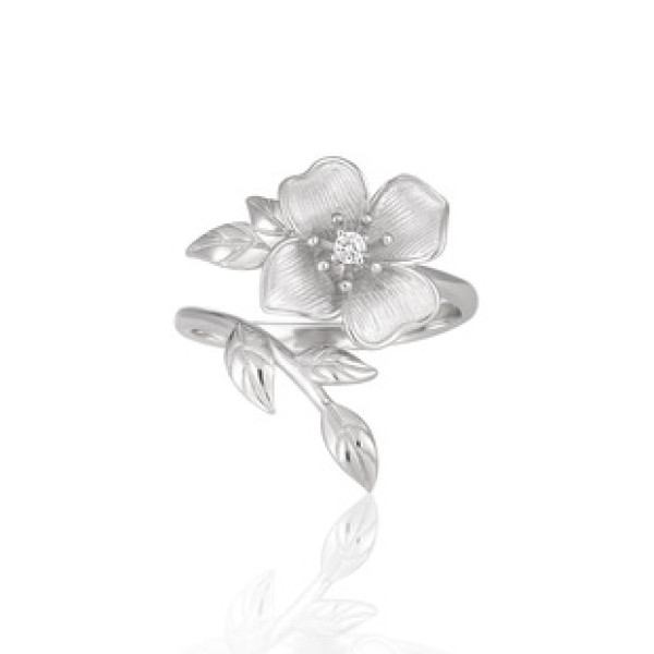 A43347 rhinestone s925 sterling silver elegant ring