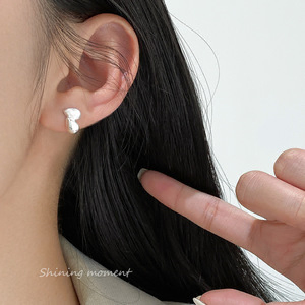 A46249 s925 sterling silver sweet teardrop stud earrings