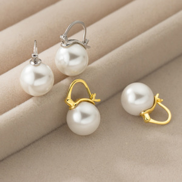 A46372 s925 silver simple earrings