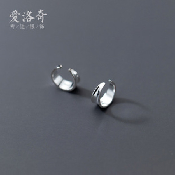 A33275 s925 sterling silver simple piercing chic sweet clipon earrings