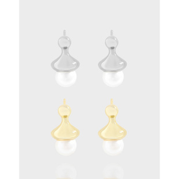 A40525 design pearl sterling silver s925 earrings