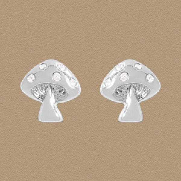 A46221 simple cubic zirconia stud s925 sterling silver earrings