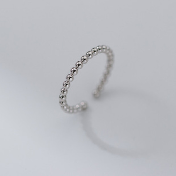 A42874 s925 sterling silver fashion simple adjustable design ring