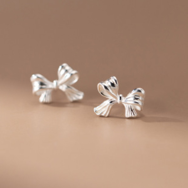 A41068 s925 sterling silver butterfly stud simple trendy earrings