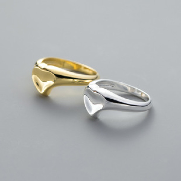 A39546 s925 sterling silver heart design elegant heartshape ring