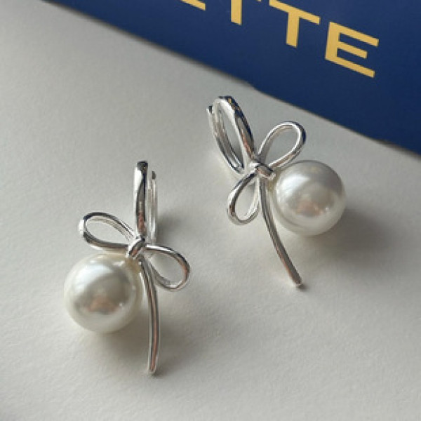 A41410 sterling silver butterfly stud simple elegant earrings