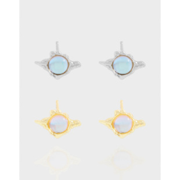 A40972 design geometric stud sterling silver s925 earrings
