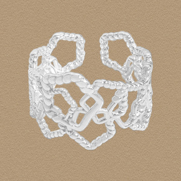 A45666 wide hollowed sterling silver s925 ring