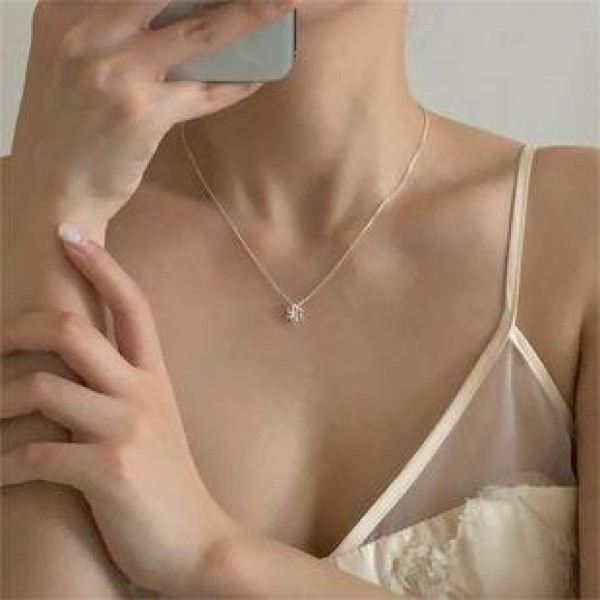 A43201 sterling silver simple elegant necklace
