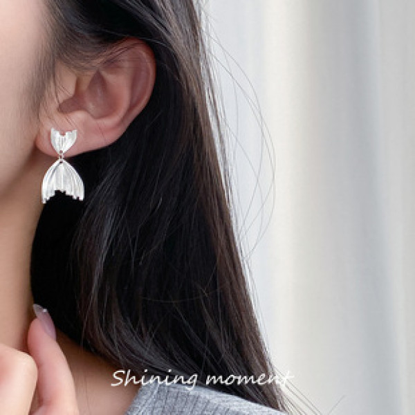 A41753 s925 sterling silver sweet fashion bar big stud design earrings