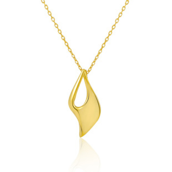 A43343 geometric hollowed s925 sterling silver unique necklace