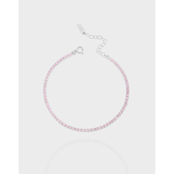 A39417 design rhinestone charm sterling silver s925 bracelet
