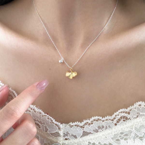 A46367 s925 silver sweet bar stripe necklace