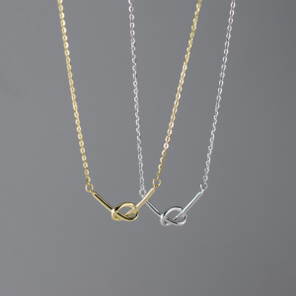 A44760 s925 silver elegant simple trendy sweet rope unique necklace
