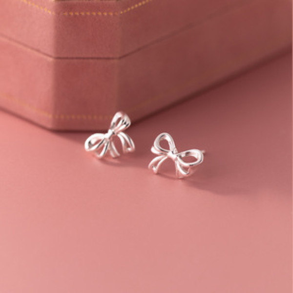 A37833 s925 sterling silver sweet butterfly stud design elegant earrings