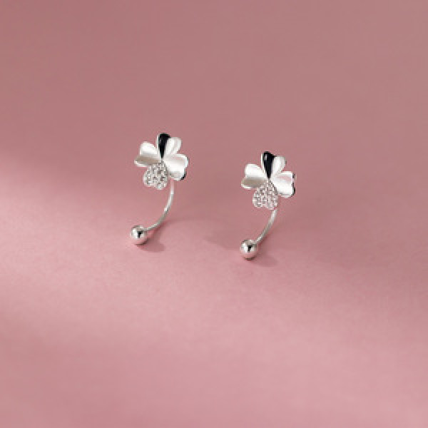 A44951 s925 sterling silver sweet rhinestone stud earrings
