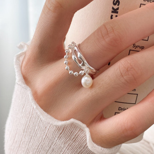 A42989 s925 sterling silver geometric fashion ring
