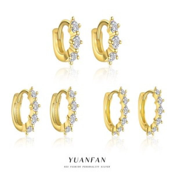 A45694 s925 sterling silver extra rhinestone fashion dainty trendy earrings