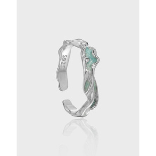 A38646 design quality glazed s925 sterling silver adjustable ring