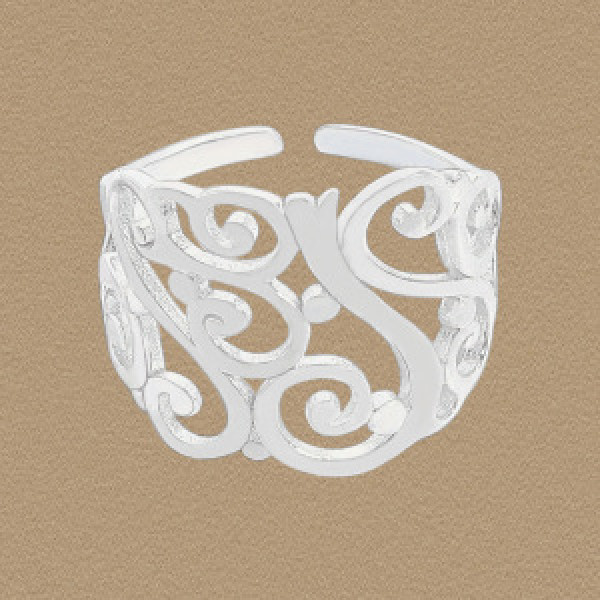 A44639 wide hollowed sterling silver s925 ring