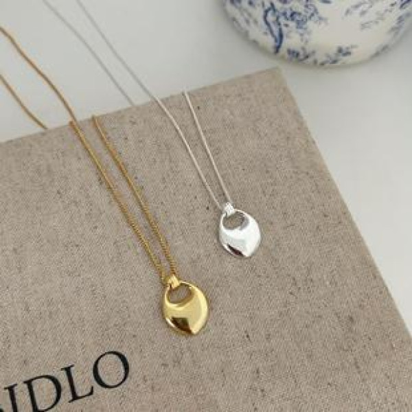A42652 sterling silver simple elegant necklace