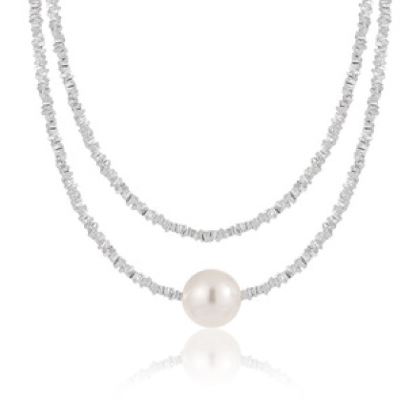 A42374 design unique pearl s925 sterling silver necklace