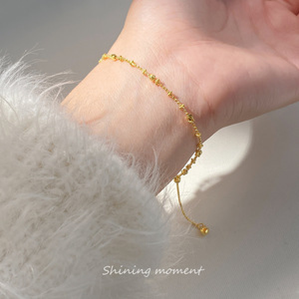 A45317 s925 silver trendy sweet simple heart charm bracelet