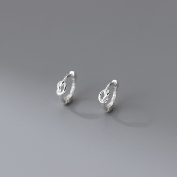 A44745 s925 sterling silver trendy sweet dainty rope heartshape stud earrings