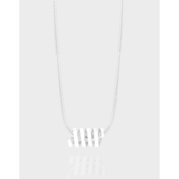 A40995 design spiral sterling silver s925 necklace