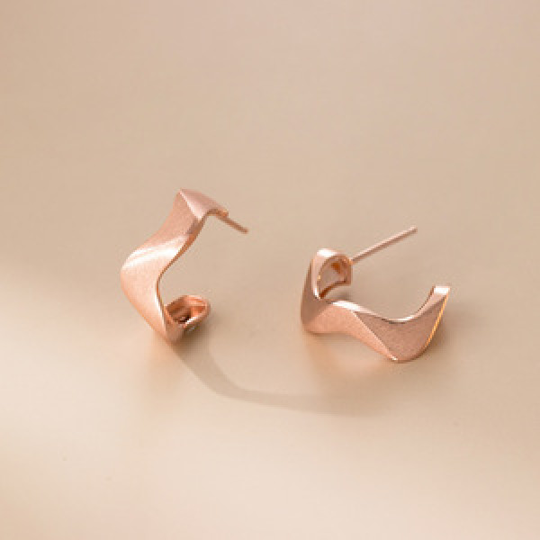 A45555 s925 sterling silver trendy sweet weave stud earrings