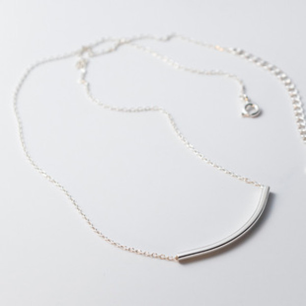 A39258 s925 sterling silver bar grade elegant necklace