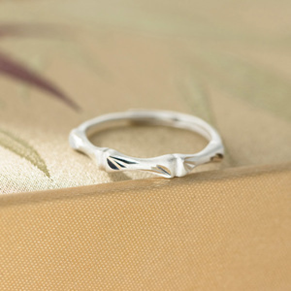 A45946 silver trendy sweet matte finish ring
