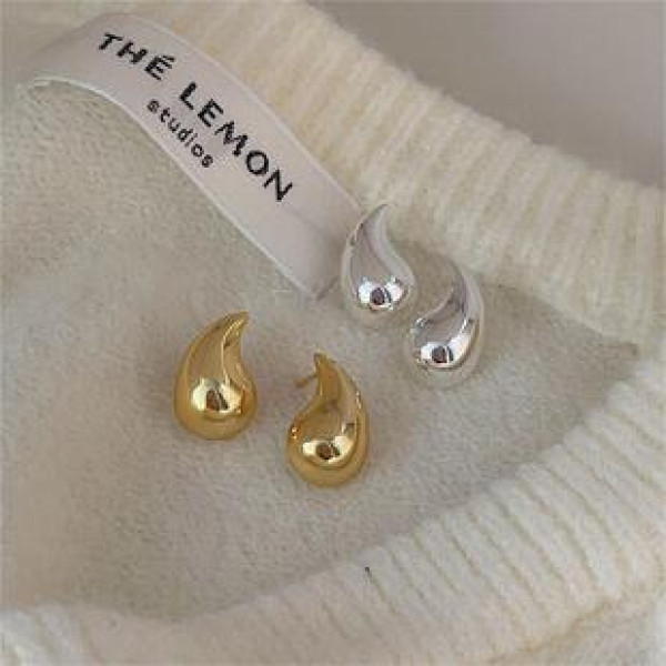 A41007 sterling silver teardrop stud fashion elegant simple earrings