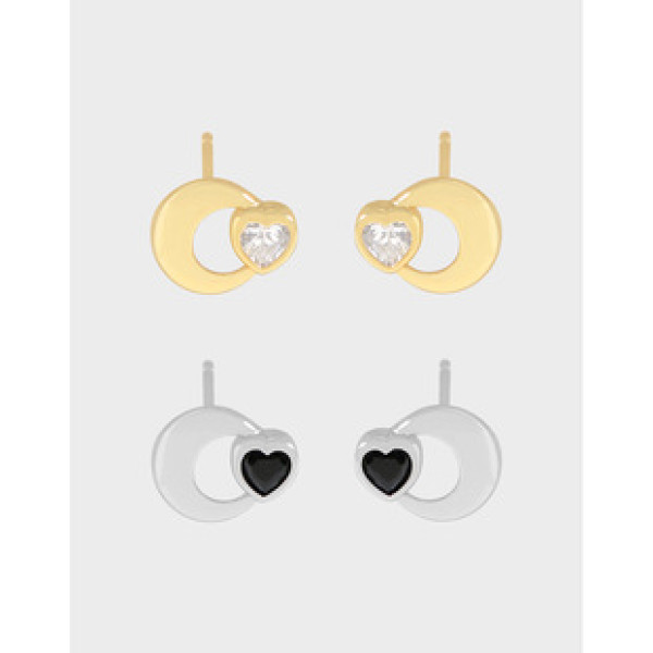 A37747 design cubic zirconia stud sterling silver s925 quality earrings