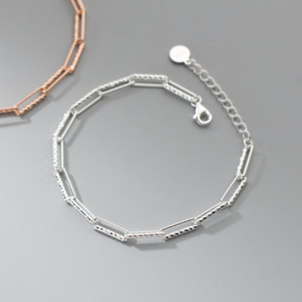 A38979 s925 sterling silver starts chain bar charm unique design bracelet
