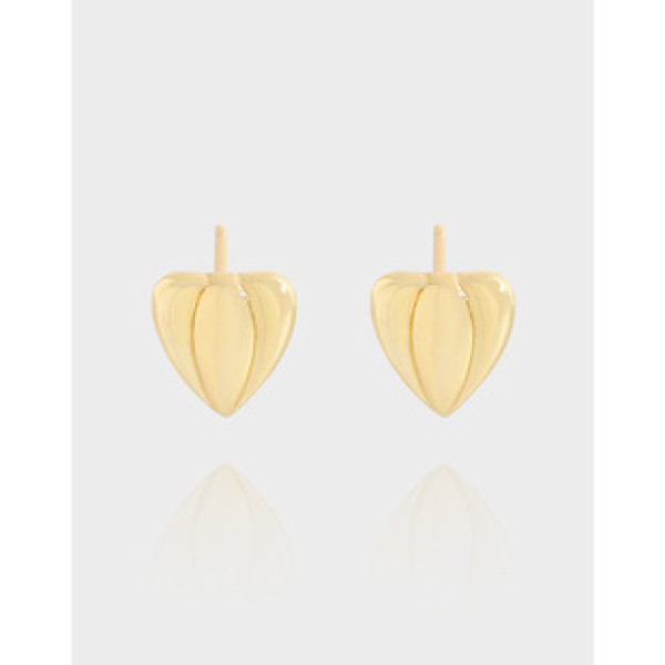 A38845 design minimalist geometric heart stud sterling silver s925 quality earrings