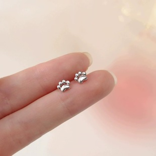 A43112 s925 fashion sweet cute silver stud design earrings
