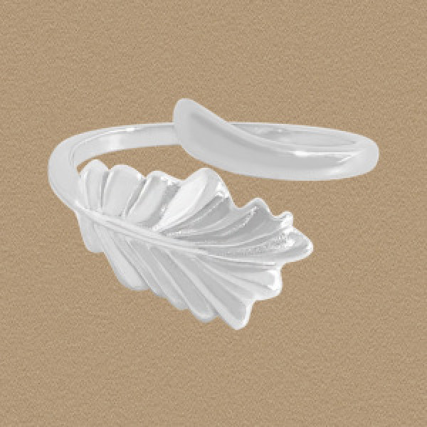 A44663 tree leaf adjustable sterling silver s925 fashion ring