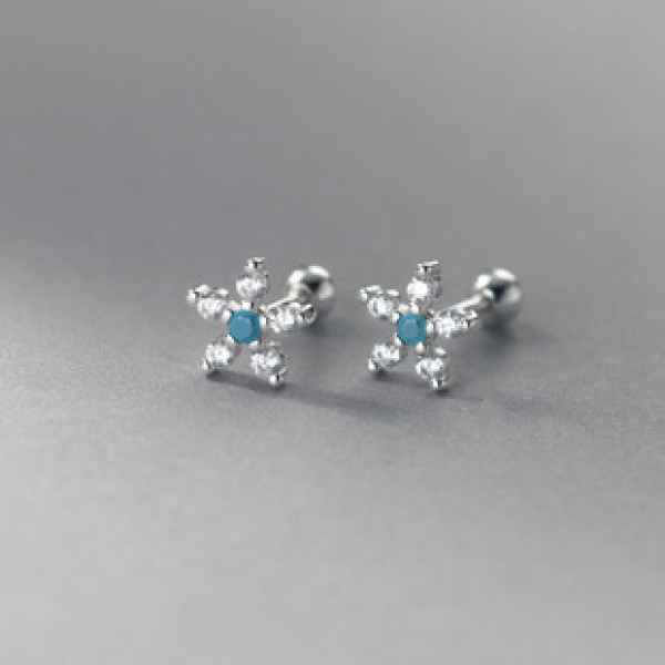 A40410 s925 sterling silver rhinestone stud design elegant earrings