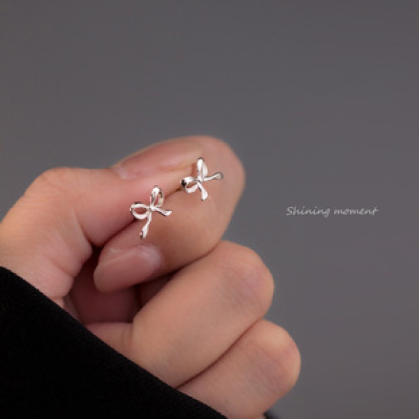 A39235 s925 silver butterfly stud sweet cute earrings