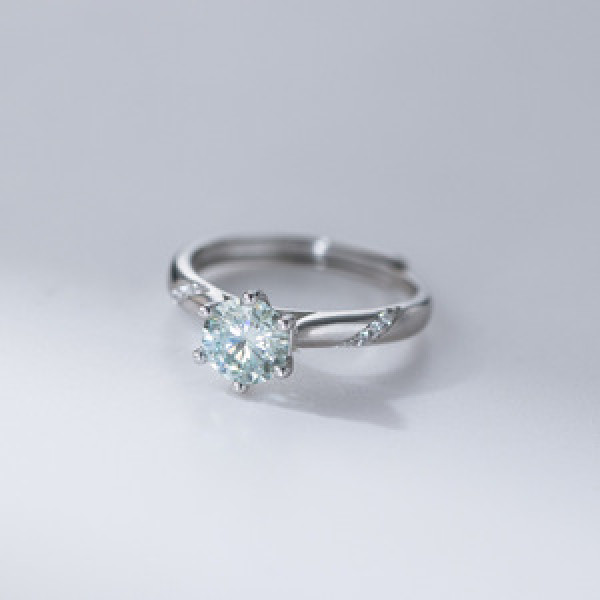 A45675 s925 sterling silver trendy sweet unique rhinestone simulatedring ring