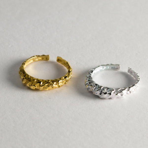 A43862 s925 silver elegant simple adjustable unique ring