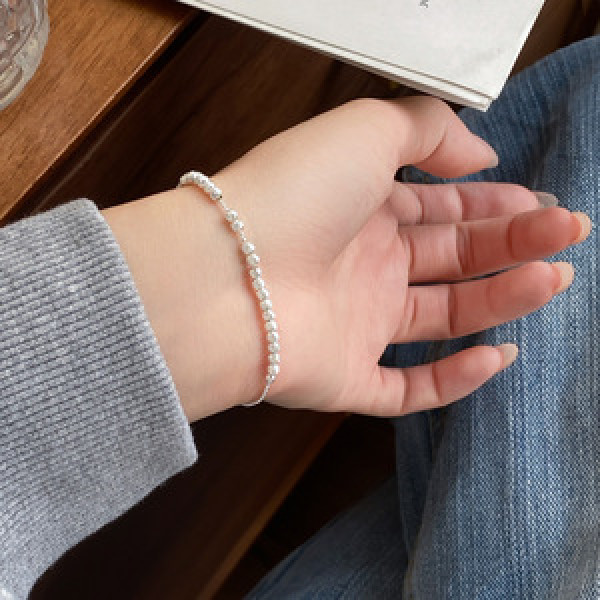A45834 s925 silver trendy sweet unique anklet charm bracelet