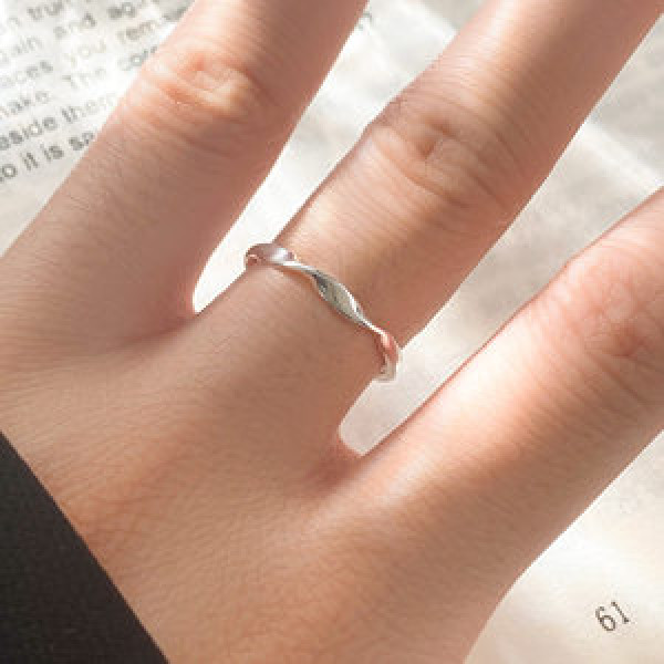 A43480 silver trendy sweet simple ring