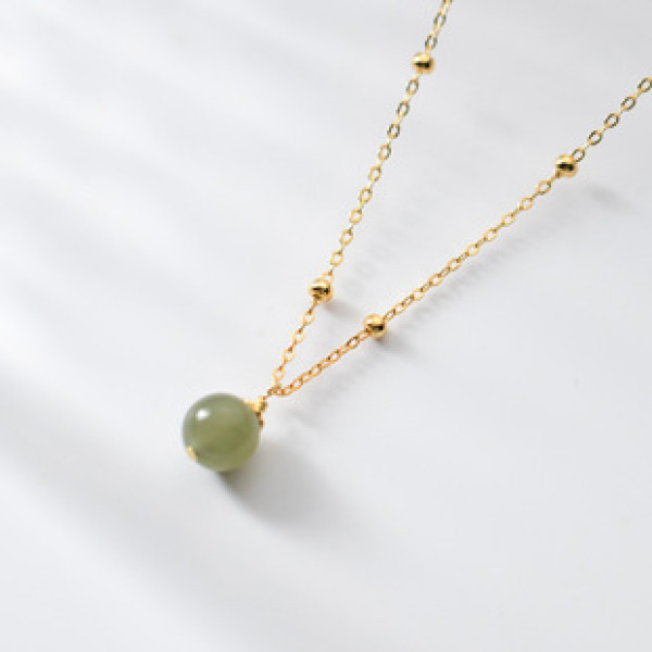 A38387 s925 sterling silver grade goldplated gold simple elegant necklace